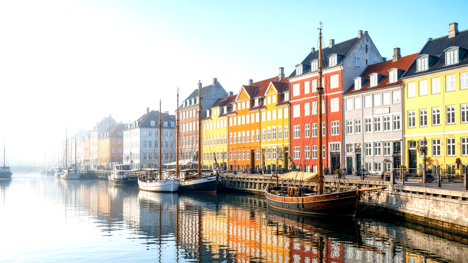 Nyhavn, Copenhagen, de manhã
